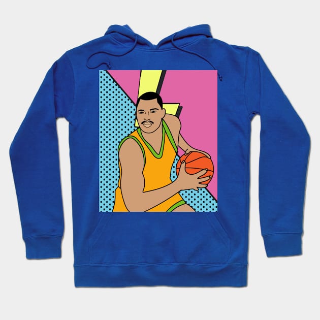 Retro Basketball Player Hobby Hoodie by flofin